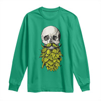 Vintage Craft Brewer Beer Lover Gift Long Sleeve Shirt Beer Hops Beard Skull