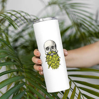 Vintage Craft Brewer Beer Lover Gift Skinny Tumbler Beer Hops Beard Skull
