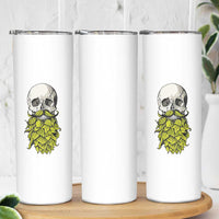 Vintage Craft Brewer Beer Lover Gift Skinny Tumbler Beer Hops Beard Skull