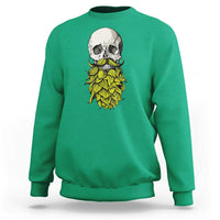 Vintage Craft Brewer Beer Lover Gift Sweatshirt Beer Hops Beard Skull