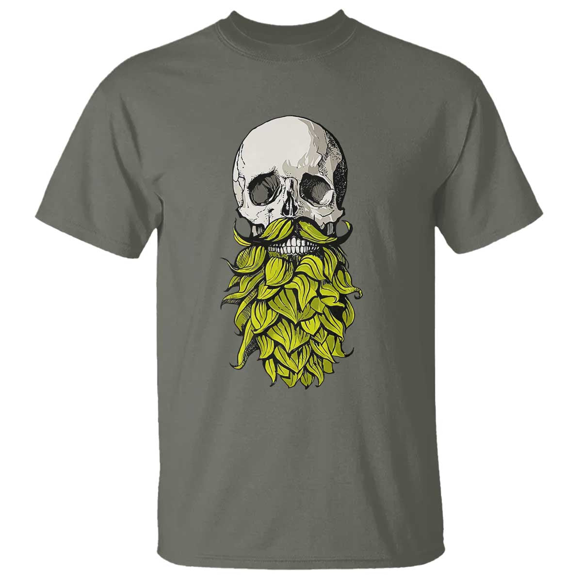Vintage Craft Brewer Beer Lover Gift T Shirt Beer Hops Beard Skull