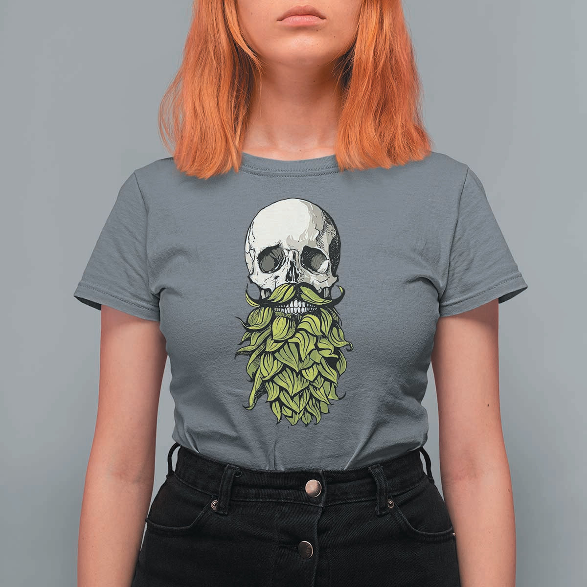 Vintage Craft Brewer Beer Lover Gift T Shirt For Women Beer Hops Beard Skull