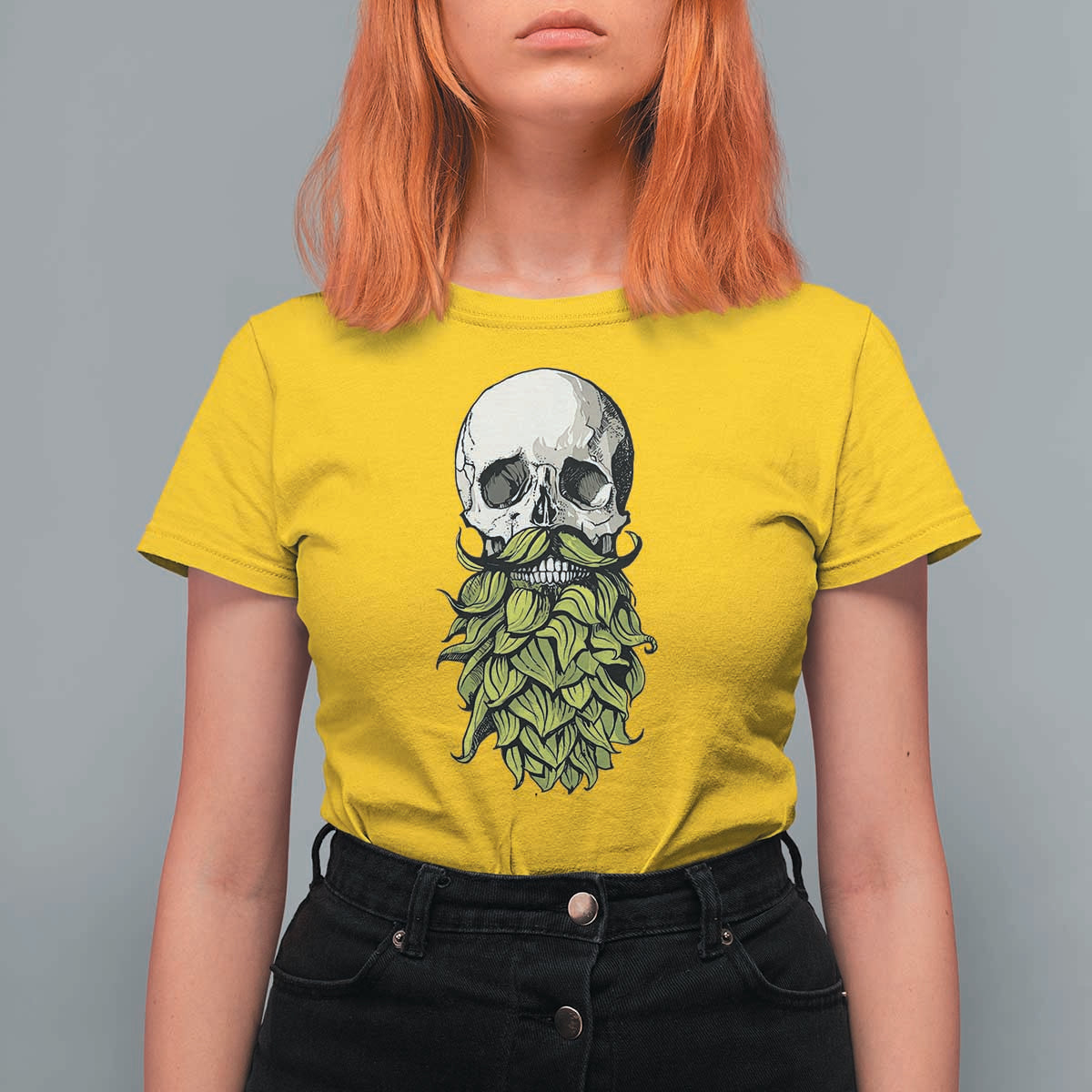 Vintage Craft Brewer Beer Lover Gift T Shirt For Women Beer Hops Beard Skull