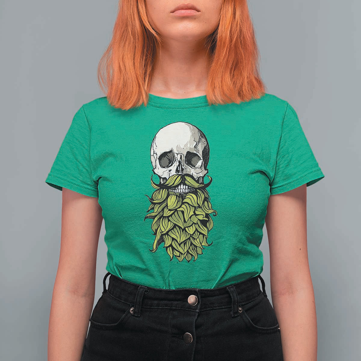Vintage Craft Brewer Beer Lover Gift T Shirt For Women Beer Hops Beard Skull