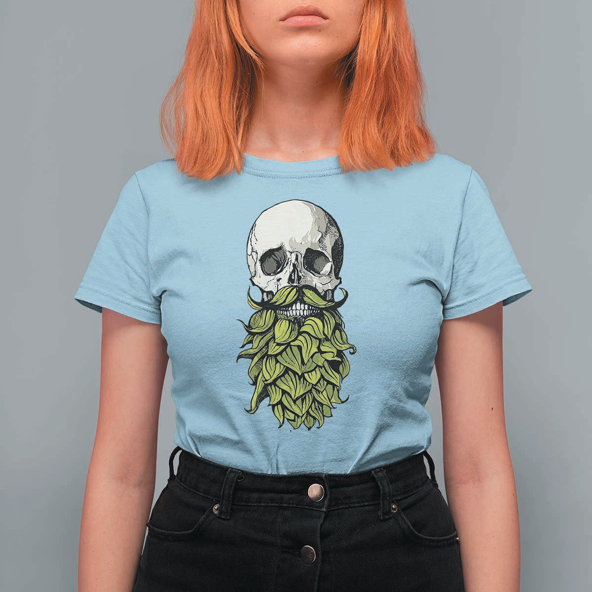 Vintage Craft Brewer Beer Lover Gift T Shirt For Women Beer Hops Beard Skull