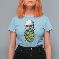 Vintage Craft Brewer Beer Lover Gift T Shirt For Women Beer Hops Beard Skull