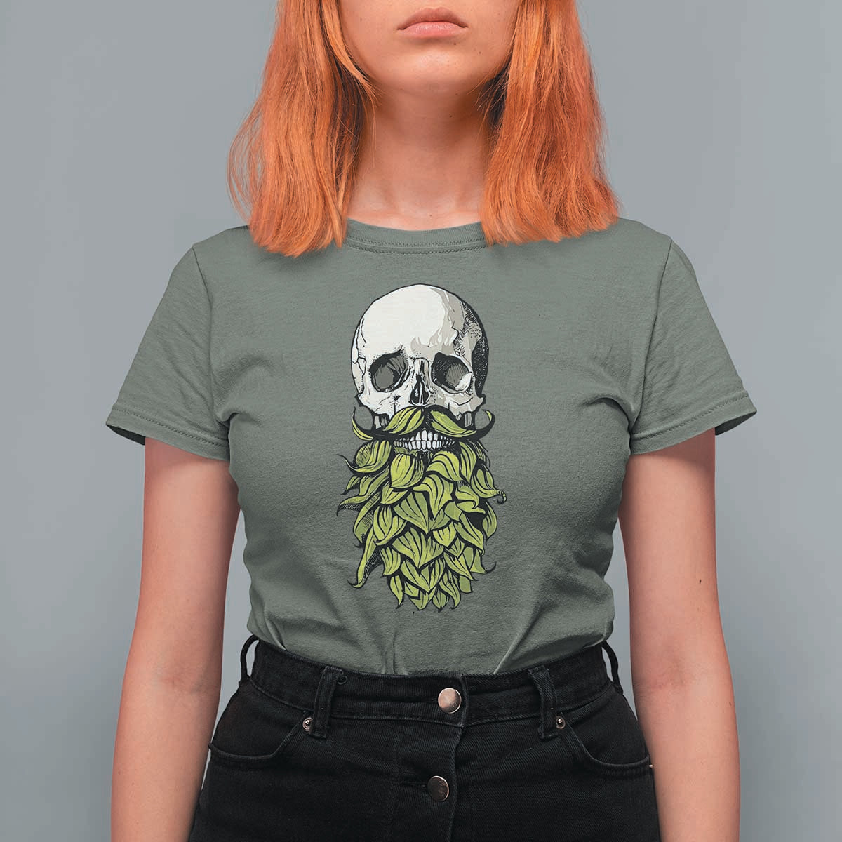 Vintage Craft Brewer Beer Lover Gift T Shirt For Women Beer Hops Beard Skull