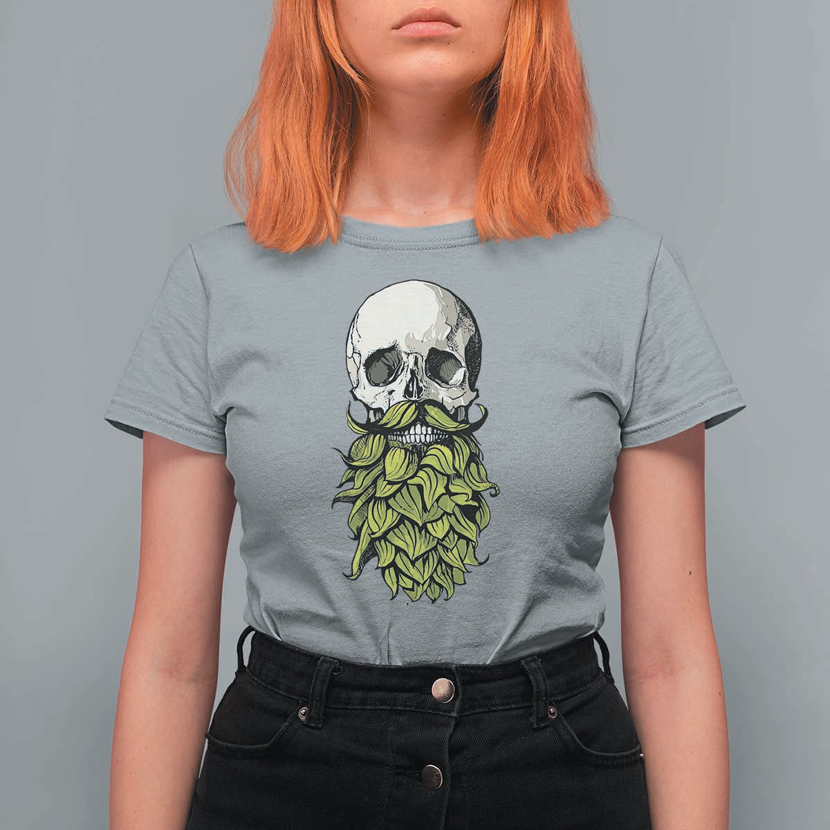 Vintage Craft Brewer Beer Lover Gift T Shirt For Women Beer Hops Beard Skull