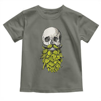 Vintage Craft Brewer Beer Lover Gift Toddler T Shirt Beer Hops Beard Skull