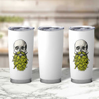 Vintage Craft Brewer Beer Lover Gift Tumbler Cup Beer Hops Beard Skull