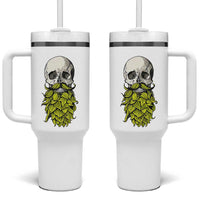 Vintage Craft Brewer Beer Lover Gift Tumbler With Handle Beer Hops Beard Skull
