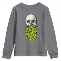 Vintage Craft Brewer Beer Lover Gift Youth Sweatshirt Beer Hops Beard Skull