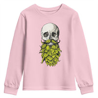 Vintage Craft Brewer Beer Lover Gift Youth Sweatshirt Beer Hops Beard Skull