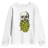 Vintage Craft Brewer Beer Lover Gift Youth Sweatshirt Beer Hops Beard Skull