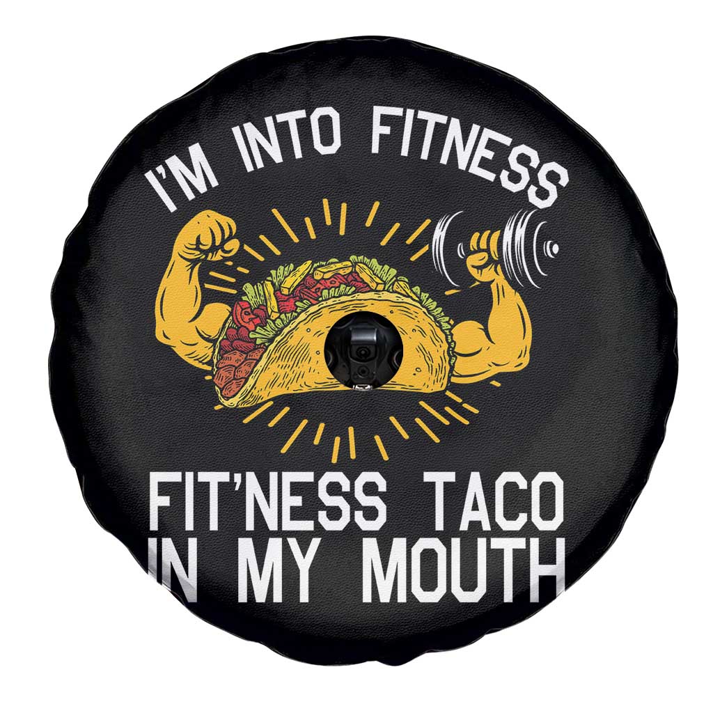 Funny Tacos Lover Spare Tire Cover I Am Into Fitness - Wonder Print Shop