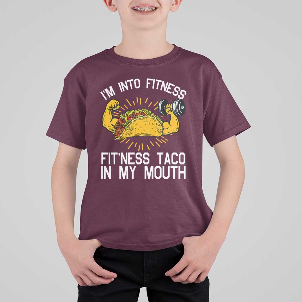 Funny Tacos Lover T Shirt For Kid I Am Into Fitness - Wonder Print Shop