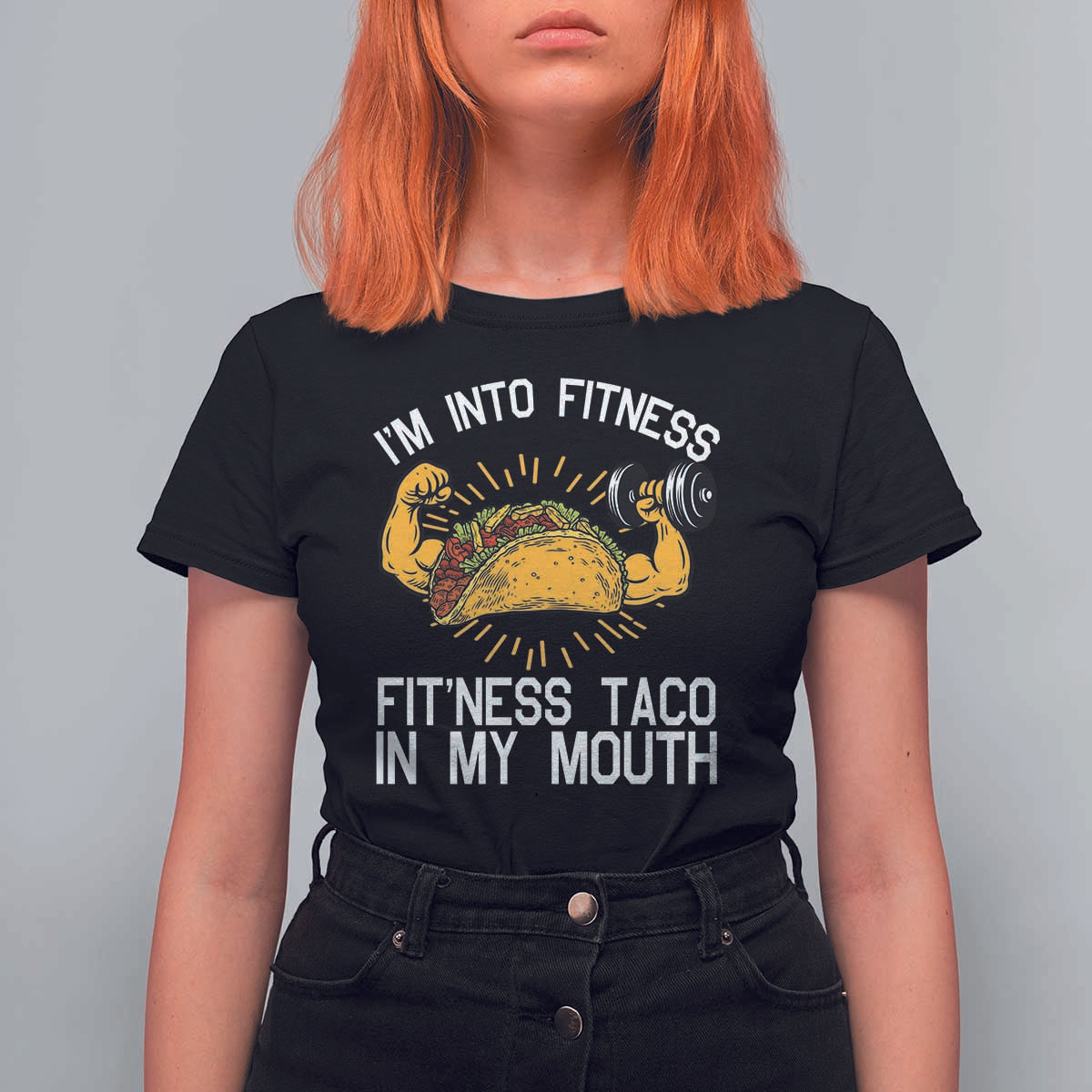 Funny Tacos Lover T Shirt For Women I Am Into Fitness - Wonder Print Shop