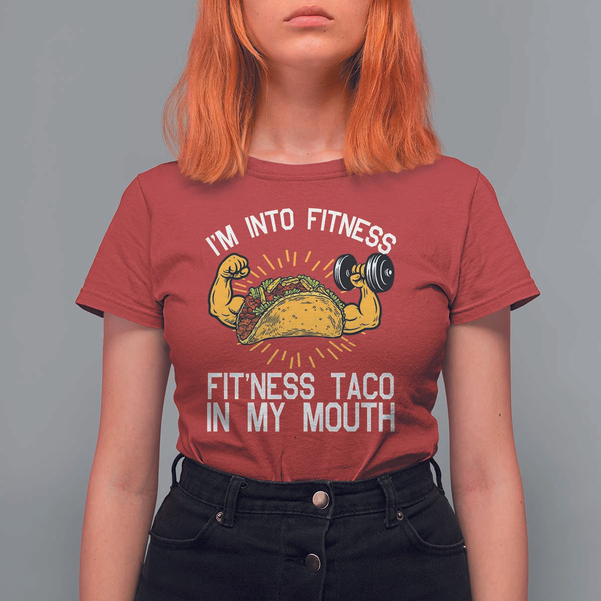 Funny Tacos Lover T Shirt For Women I Am Into Fitness - Wonder Print Shop