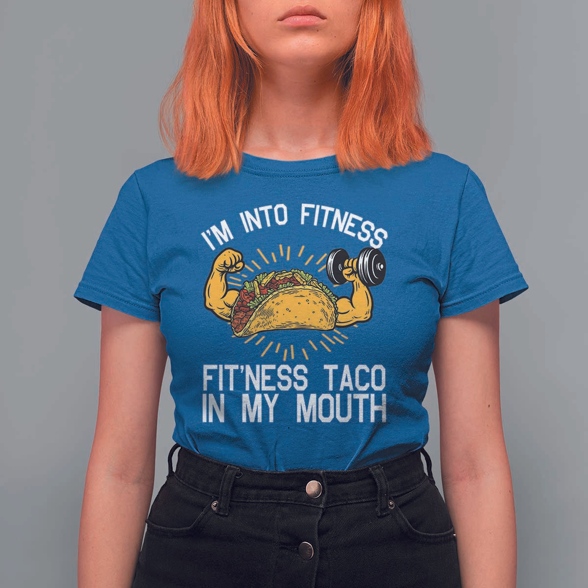 Funny Tacos Lover T Shirt For Women I Am Into Fitness - Wonder Print Shop