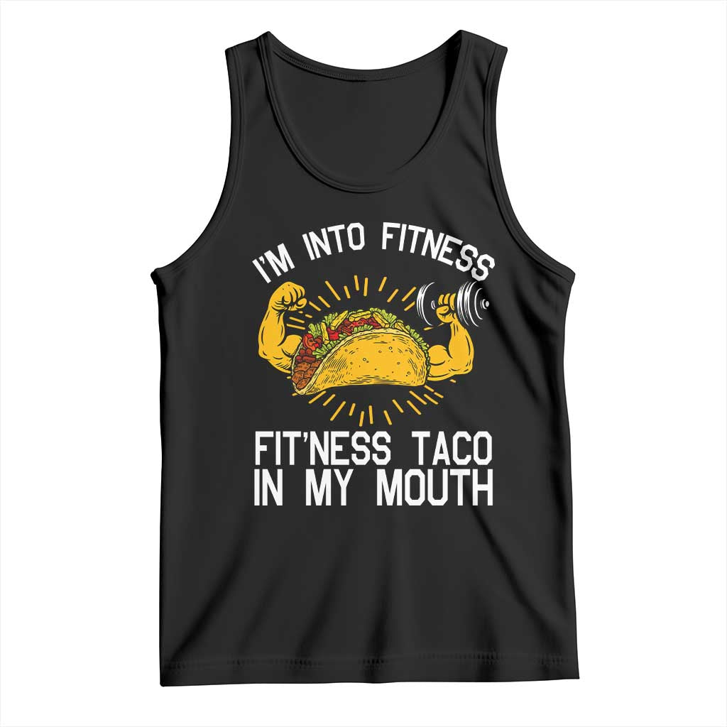 Funny Tacos Lover Tank Top I Am Into Fitness - Wonder Print Shop