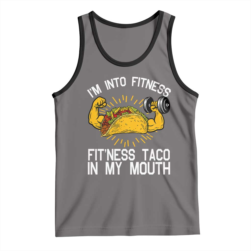 Funny Tacos Lover Tank Top I Am Into Fitness - Wonder Print Shop