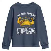 Funny Tacos Lover Youth Sweatshirt I Am Into Fitness - Wonder Print Shop