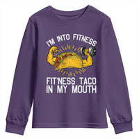Funny Tacos Lover Youth Sweatshirt I Am Into Fitness - Wonder Print Shop