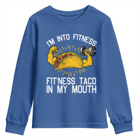 Funny Tacos Lover Youth Sweatshirt I Am Into Fitness - Wonder Print Shop
