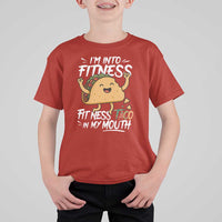 Funny Mexican Food Lover T Shirt For Kid I Am Into Fitness Taco In My Mouth - Wonder Print Shop