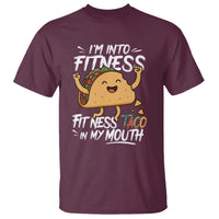 Funny Mexican Food Lover T Shirt I Am Into Fitness Taco In My Mouth - Wonder Print Shop