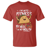 Funny Mexican Food Lover T Shirt I Am Into Fitness Taco In My Mouth - Wonder Print Shop