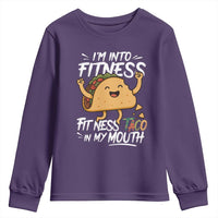 Funny Mexican Food Lover Youth Sweatshirt I Am Into Fitness Taco In My Mouth - Wonder Print Shop