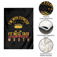 Tacos Lover Garden Flag I Am Into Fitness Humor - Wonder Print Shop