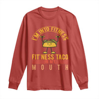 Tacos Lover Long Sleeve Shirt I Am Into Fitness Humor - Wonder Print Shop