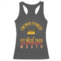 Tacos Lover Racerback Tank Top I Am Into Fitness Humor - Wonder Print Shop