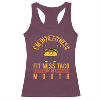 Tacos Lover Racerback Tank Top I Am Into Fitness Humor - Wonder Print Shop
