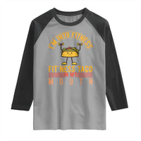 Tacos Lover Raglan Shirt I Am Into Fitness Humor - Wonder Print Shop
