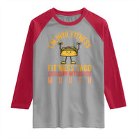 Tacos Lover Raglan Shirt I Am Into Fitness Humor - Wonder Print Shop