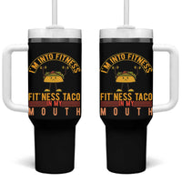 Tacos Lover Tumbler With Handle I Am Into Fitness Humor