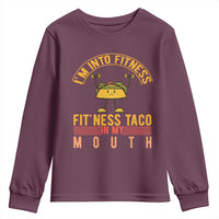 Tacos Lover Youth Sweatshirt I Am Into Fitness Humor - Wonder Print Shop