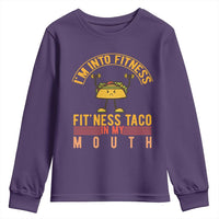 Tacos Lover Youth Sweatshirt I Am Into Fitness Humor - Wonder Print Shop
