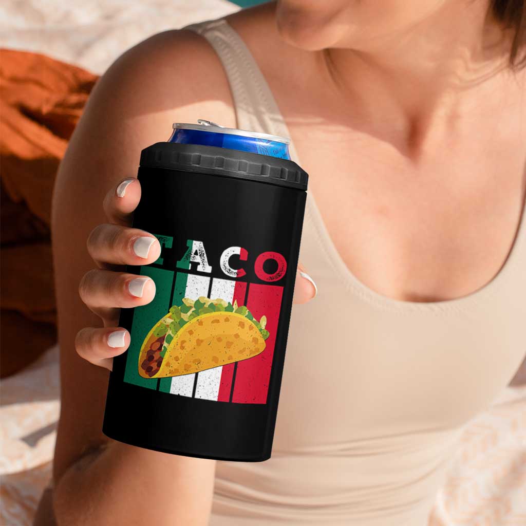 Tacos Lover Mexican Food 4 in 1 Can Cooler Tumbler Funny Quote Gift