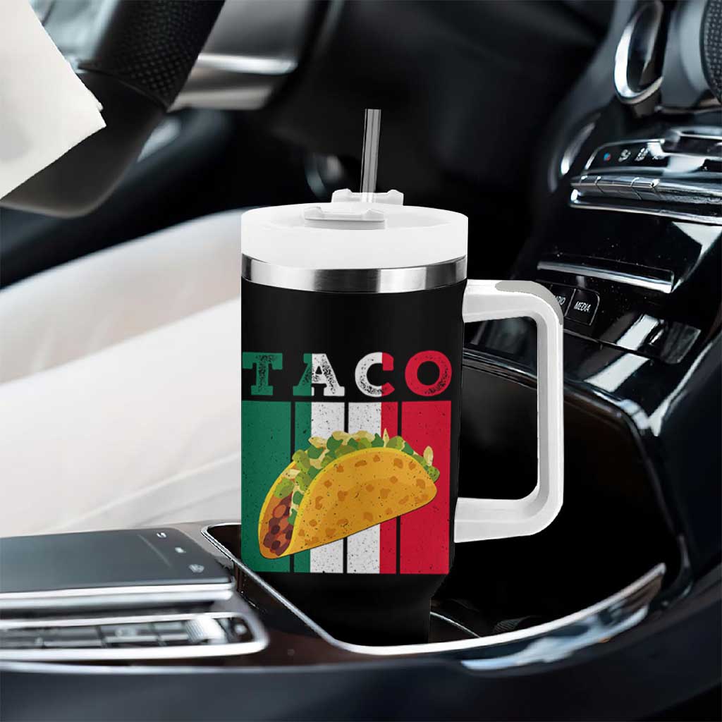 Tacos Lover Mexican Food Tumbler With Handle Funny Quote Gift