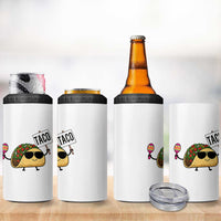 Tacos Lovers 4 in 1 Can Cooler Tumbler Mexican Food Lover Gift