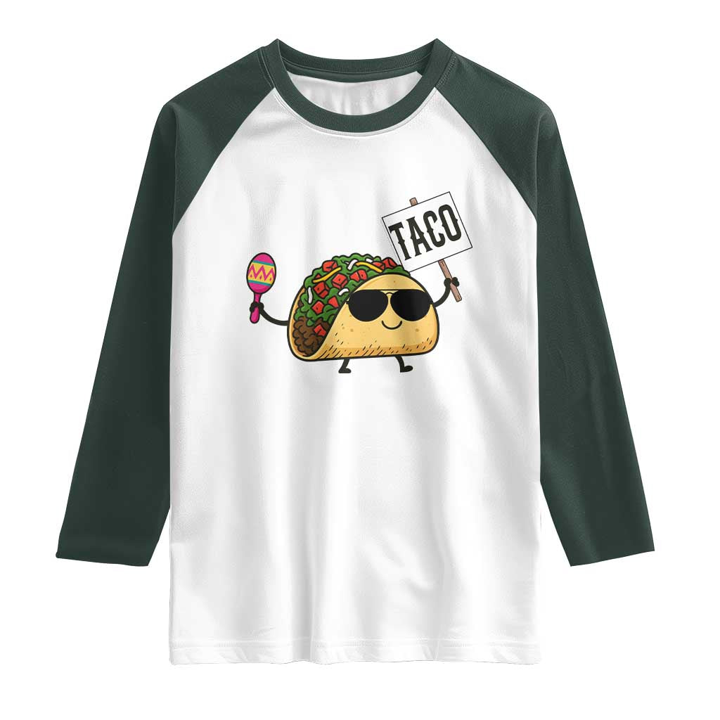 Tacos Lovers Raglan Shirt Mexican Food Lover Gift - Wonder Print Shop