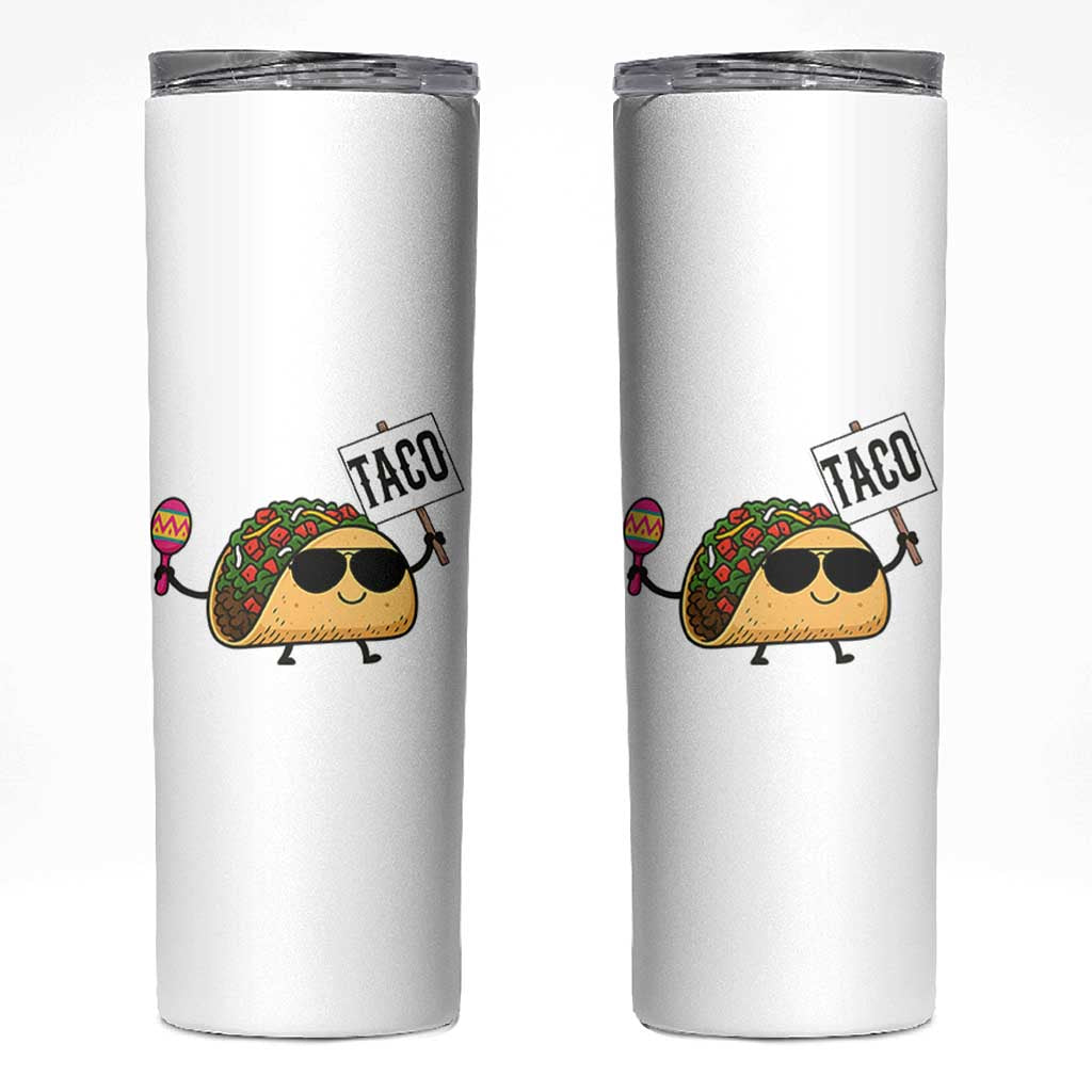 Tacos Lovers Skinny Tumbler Mexican Food Lover Gift