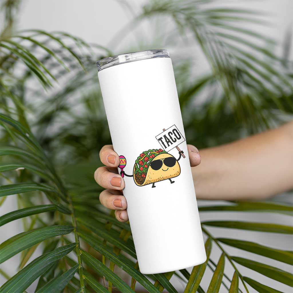 Tacos Lovers Skinny Tumbler Mexican Food Lover Gift