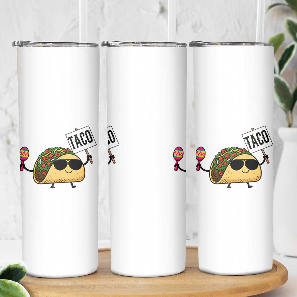 Tacos Lovers Skinny Tumbler Mexican Food Lover Gift