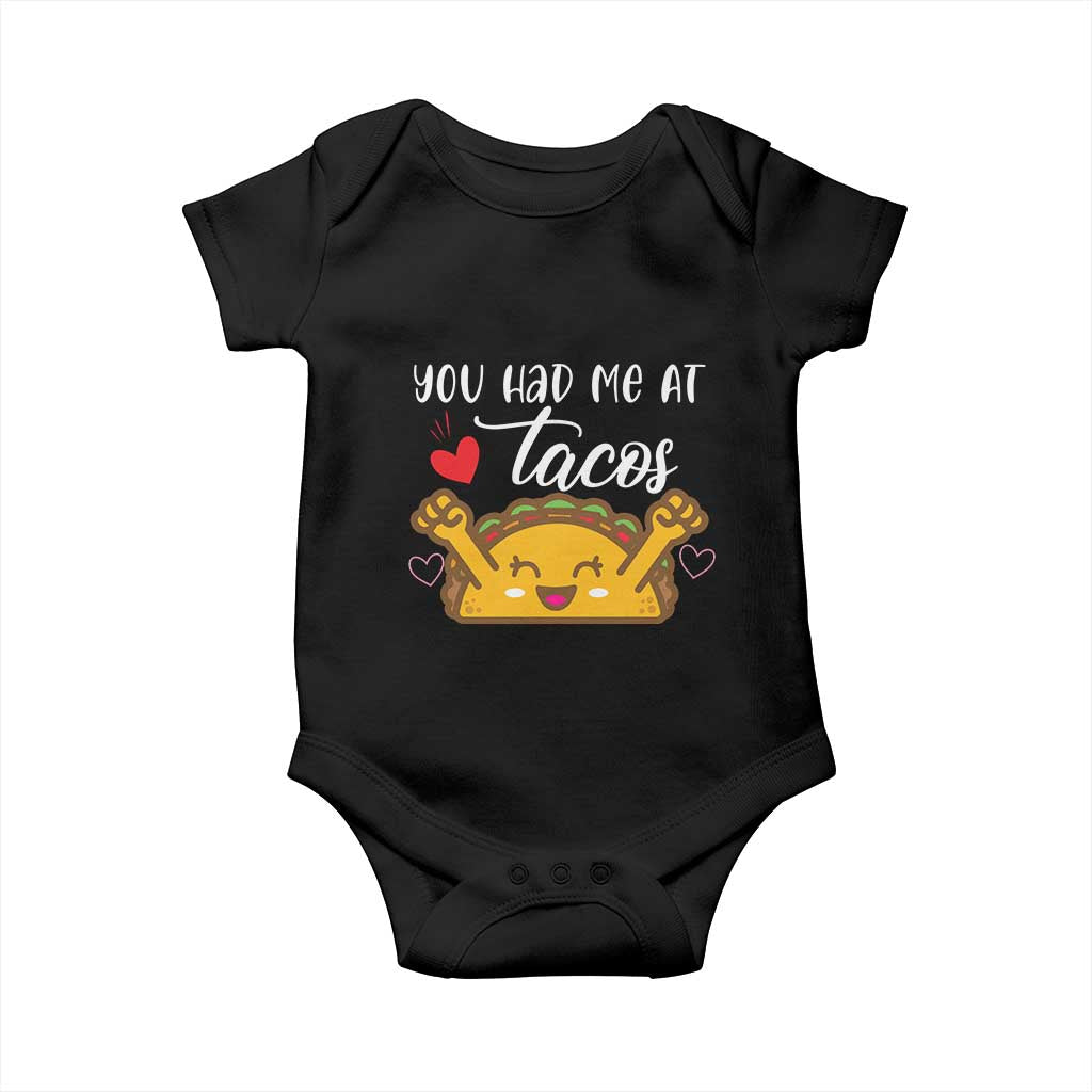 Funny Taco Lover Baby Onesie You Had Me At Tacos - Wonder Print Shop