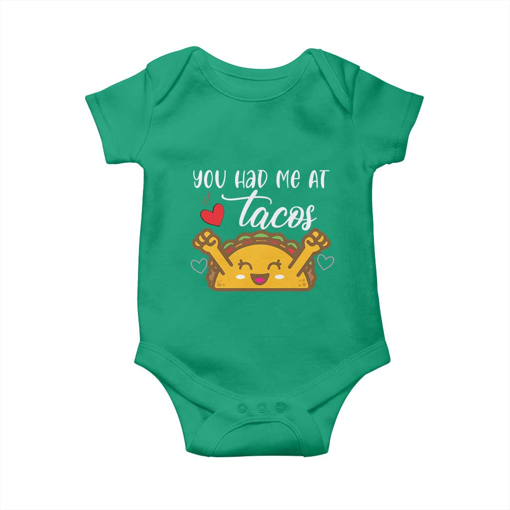 Funny Taco Lover Baby Onesie You Had Me At Tacos - Wonder Print Shop
